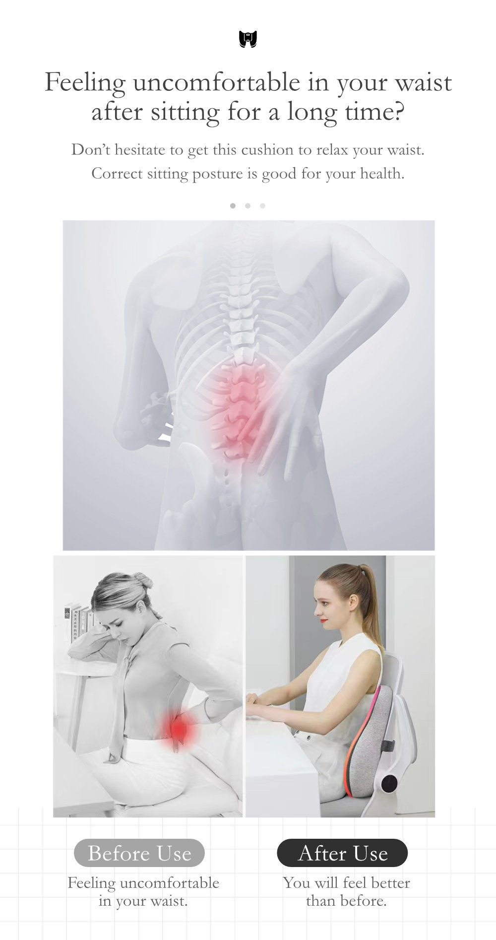Lumbar Care Cushion Warped Waist Support-2